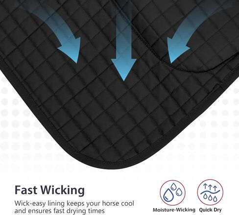 Harrison Howard Diamond Quilted Western Saddle Pad Adjustable Foam Inserts and 4 Pockets Horse Riding Pad with Added Cushioning and Comfort in Saudi Arabia
