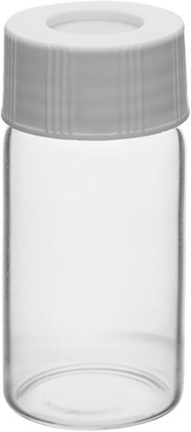 EISCO VOA/TOC Clear Vials, 20mL - 100/PK - Borosilicate Glass - ASTM/USP Type I, Class B - PP Caps with PTFE Septa - Shrink-Wrapped - Pre-Assembled in Saudi Arabia