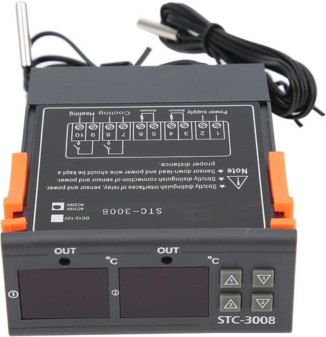 STC-3008 Digital Temperature Controller Dual Display Thermostat Sensor with NTC Sensor Probe(12V) in Saudi Arabia