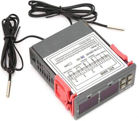 STC-3008 Digital Temperature Controller Dual Display Thermostat Sensor with NTC Sensor Probe(12V) in Saudi Arabia