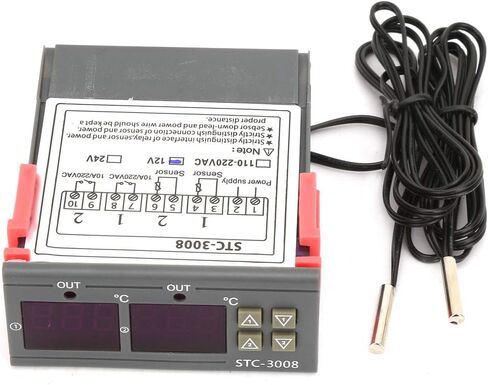 STC-3008 Digital Temperature Controller Dual Display Thermostat Sensor with NTC Sensor Probe(12V) in Saudi Arabia