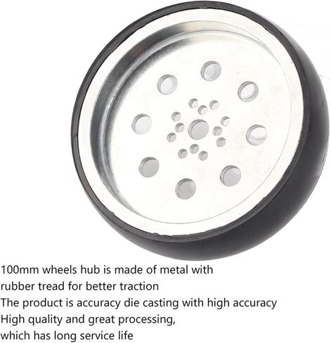 Akozon Industrial Robot Wheel, 100mm Robot Wheel Metal with Neoprene Tire Industrial Robot Parts 8mm Hole Inner Diameter in Saudi Arabia
