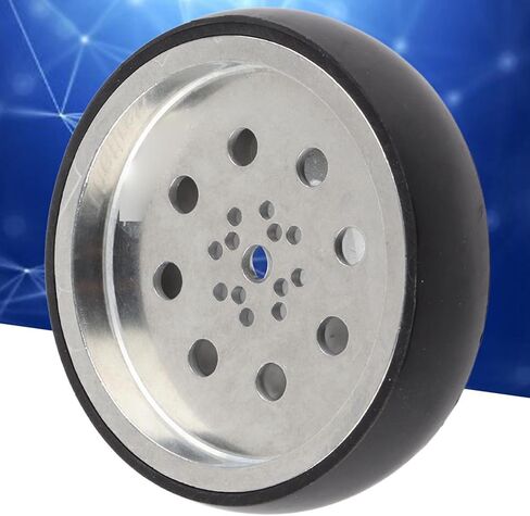 Akozon Industrial Robot Wheel, 100mm Robot Wheel Metal with Neoprene Tire Industrial Robot Parts 8mm Hole Inner Diameter in Saudi Arabia