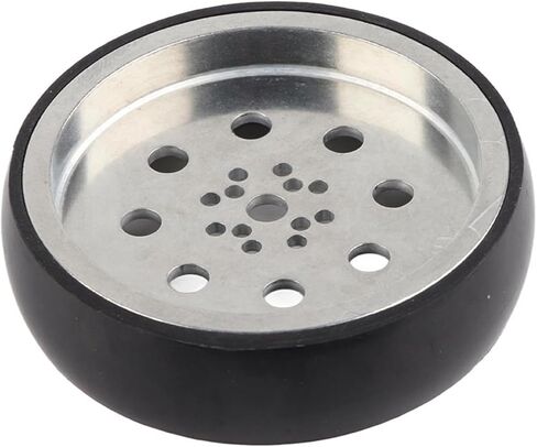 Akozon Industrial Robot Wheel, 100mm Robot Wheel Metal with Neoprene Tire Industrial Robot Parts 8mm Hole Inner Diameter in Saudi Arabia