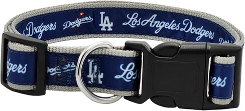 طوق MLB PET للكلاب من لوس أنجلوس دودجرز، صغير. طوق فريق البيسبول للكلاب والقطط. طوق للكلاب والقطط لامع وملون مرخص من MLB in Saudi Arabia