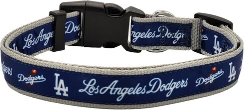طوق MLB PET للكلاب من لوس أنجلوس دودجرز، صغير. طوق فريق البيسبول للكلاب والقطط. طوق للكلاب والقطط لامع وملون مرخص من MLB in Saudi Arabia