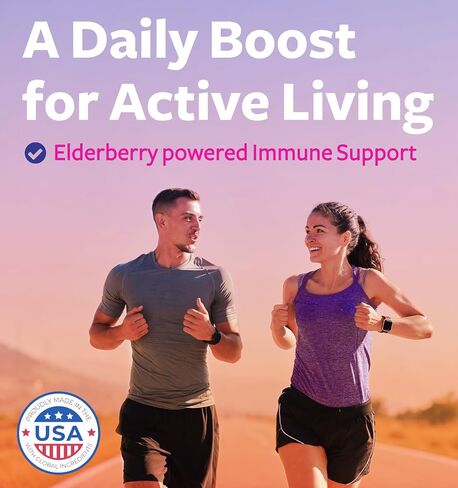 Elderberry Gummies for Adults with Vitamin C & Zinc (1 Months Supply) 60 Delicious Raspberry Flavor Gummy - Immune Support Supplement for Adults - Vegetarian Sambucus Elderberry Gummies (No Pills) in Kuwait