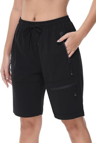 HOW'ON Women's Hiking Cargo Shorts Lightweight Quick Dry Summer Shorts for Travel Camping Athletic Golf with Zipper Pockets in Saudi Arabia