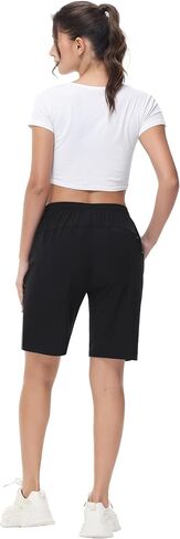 HOW'ON Women's Hiking Cargo Shorts Lightweight Quick Dry Summer Shorts for Travel Camping Athletic Golf with Zipper Pockets in Saudi Arabia