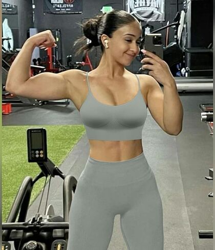 Comper Sports Bra for Women Low Support Y Back Workout Bras Sexy Spaghetti Thin Straps Yoga Bras with Removable Pads in Kuwait