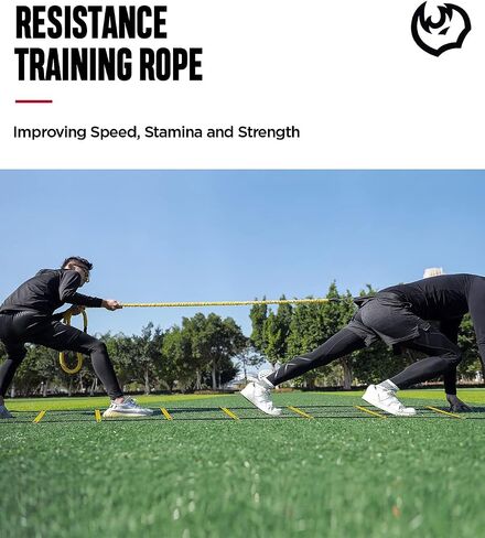 FitBeast Agility Ladder Agility Training Equipment | Includes Agility Ladder, 20 Cones, Resistance Rope, 4 Adjustable Hurdles, 5 Resistance Bands & Jump Rope, Agility Ladder Speed Training Equipment in Saudi Arabia