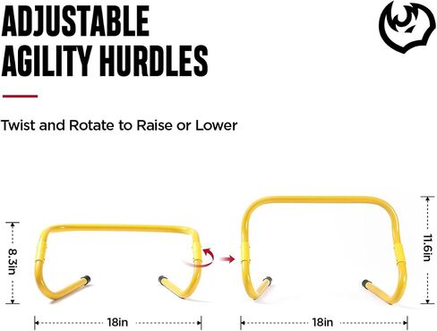 FitBeast Agility Ladder Agility Training Equipment | Includes Agility Ladder, 20 Cones, Resistance Rope, 4 Adjustable Hurdles, 5 Resistance Bands & Jump Rope, Agility Ladder Speed Training Equipment in Saudi Arabia