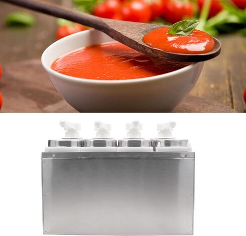 Zerodis Sauce Dispenser Pump, Stainless Steel Sauce Pump Dispenser Condiment Pump Dispenser for Salad Jam Seasoning Sauce Squeeze(4 Pumps) in Saudi Arabia