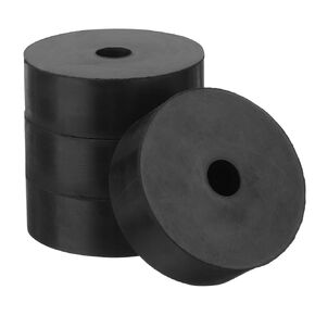 PATIKIL Vibration Isolation Washer 2.4" OD 0.5" ID 0.4" Thick, 8 Pack Rubber Round Anti Mechanical Damping Feet Pads, Black