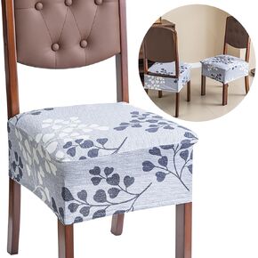 Chair seat Covers for Dining Room Set of 4 Stretch Chair Seat Slipcovers Protector Removable and Washable Kitchen Chair Covers