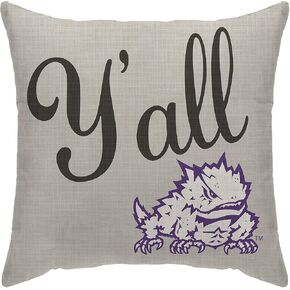 Pegasus Sports Officially Licensed NCAA Y'all Decorative Throw Pillow, 18" x 18"