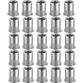 25 قطعة M8 برشام المكسرات سبائك الألومنيوم مخرش شقة رئيس الخيوط إدراج الجوز in Kuwait