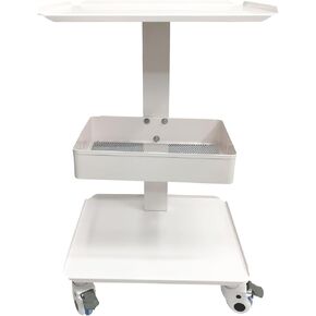 INTBUYING 3-Tier Medical Trolley Cart White Portable Ultrasound Cart Beauty Salon Storage Cart for Estheticians Mobile Utility Cart for Dental Clicnic, Lab in Saudi Arabia