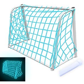 Glow in The Dark Soccer Net,Luminous Soccer Goal,Soccer Goals for Backyard,Soccer Net Replacement,12x6 and 6'x4 Soccer Goal Net Replacement,Post Not Included.