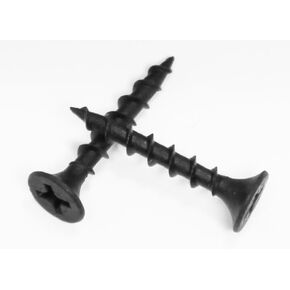 #6 x 1"" inch Black High Hardness Drywall Screws, Particle Board, Coarse Thread, Phillips Drive, Bugle Head, Wood and More (100 Pack) by Fasteners DP, 6N100DPB-OB