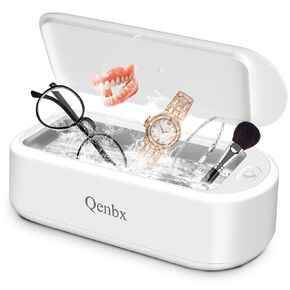 Ultrasonic Cleaner, 48kHZ Ultrasonic Retainer Cleaner with 2 Modes Digital Timer, Portable Ultrasonic Jewelry Cleaner for Ring, Blade Razor, Glasses,Watch Strap, Dentures, 22oz (640ml)