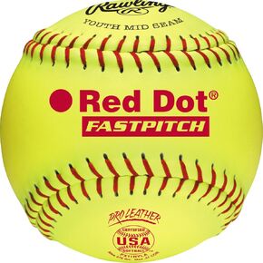 Rawlings | Official RED DOT Fastpitch Softball | 11" USA / ASA | PX11RYLA | 12 Count