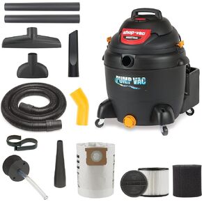 Shop-Vac 9601806 Industrial Wet Dry Pump Vac, 18 Gallon, 1.25 Inch Diameter x 8 Foot Hose, 130 CFM, (1 Pack)