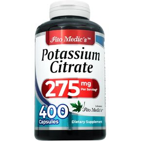 Lab | Potassium Citrate |400 Capsules |275 mg| Potassium Supplement | Potassium | Concentrate Extract | Potassium Pills | Ultra high Absorption.