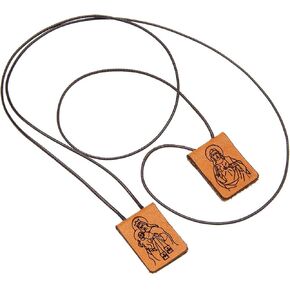 Intercession Genuine Leather Catholic Scapular