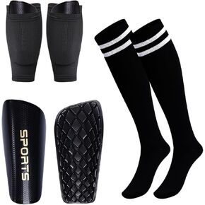 Soccer Shin Guards for Youth Toddler Kids, Protective Soccer Shin Pads Shin Guard Sleeves Long Soccer Socks Set Football Soccer Equipment for Boys and Girls