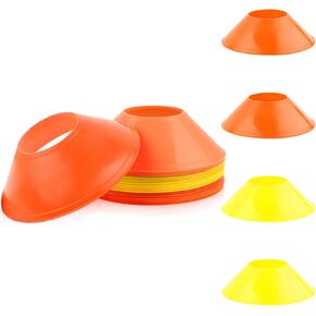 20pcs Soccer Cones for Sports Training, Football Cones Flexible Sports Agility Cones Training Cones for Basketball Football Running Practice Drills Sports Games Field Cone Markers Kids