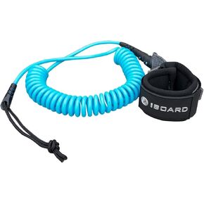Surfboard Leash,10 Foot Longboard Surfboard & Paddleboard 5.5mm Replacement Surf Leash Black and Blue