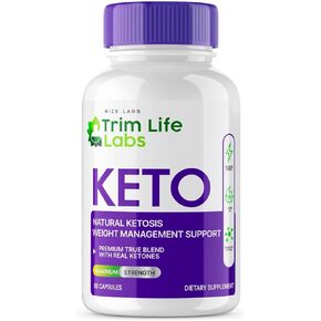 Trim Life Labs Keto Capsules - Trim Life Labs Weight Loss Keto Pills Support Maximum Strength Formula Keto+ACV Supplement Reviews Over Night Pastilla (60 Capsules)