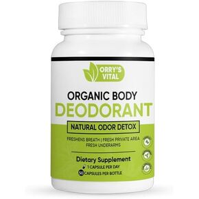 Orry's Vital Chlorophyll Capsules - 50 Vegan Chlorophyll Pills - Natural Internal Deodorant to Detox Body Odor, Skin, Armpits & Private Parts - Supports Immunity, Gut Health & Digestion
