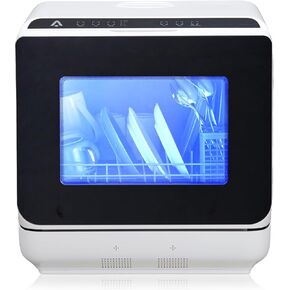 Countertop Dishwasher,Mini Dishwasher with 4.5L Water Tank,Dual Sprays,5 Programs,149℉ High Temp & Air Dry, 5 Programs,Portable Dishwashers for RVs & Apartments