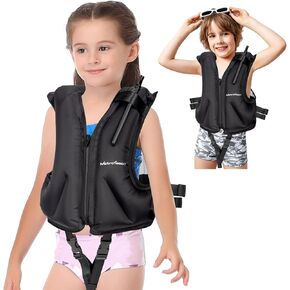 Kids Swim Vest - MetroTesco Adjustable Swimming Float Aid Jacket for 28-70 lbs Toddler, Boys & Girls - Ideal for Pool, Beach & Water Secure