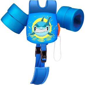 AmazeFan Toddler Swim Vest - 13-30 lbs Toddler Floaties Arm Floaties, Swim Pool Jacket with Adjustable Strap and Storage Bag, Suitable for 1 2 3 Years Old Baby Children Sea Beach
