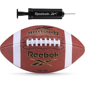 Reebok Elite Recreational Football, Official Size, Composite Leather, Innovative Soft Grip Technology, Cushion Lining, Includes Pump & Needle, VR-4K Series (Varsity)