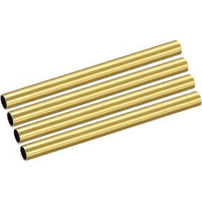 أنبوب نحاسي METALLIXITY (8 مم OD × 0.5 مم جدار T × 100 مم طول) 4 قطع، أنابيب مستقيمة - للتأثيث المنزلي، والآلات، والحرف اليدوية اليدوية