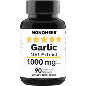 Garlic Extract 1000 mg - 90 Vegetarian Capsules