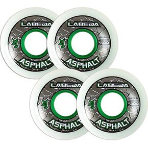 Labeda Asphalt Outdoor Inline Roller Hockey Wheels 59mm White 83A Outdoor 4-Pack