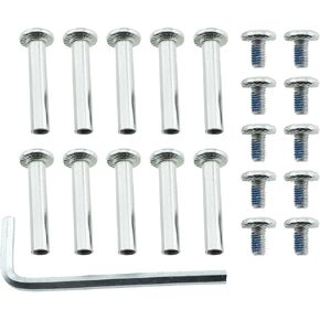 RLECS 10PCS 37x13mm A3 Grade Carbon Steel Skate Wheel Socket Head Cap Screws Silver Skate Wheel Screw Shafts Suitable for Inline Skate Wheel Skateboard Longboard Motorised Skateboard