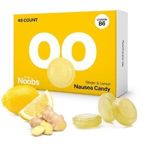 Lemon Ginger Candy for Nausea Pregnancy by LoveNoobs™, Anti Nausea Pregnancy, Lemon Ginger Chews for Nausea, Anti Nausea Candy for Morning Sickness, Ginger Drops for Motion Sickness, Sugar-Free, B6