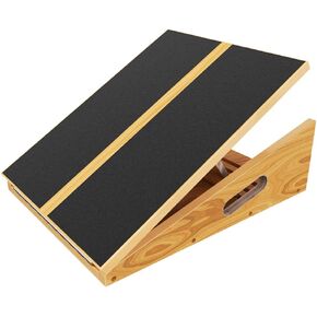 Professional Wooden Slant Board, Adjustable Incline Board and Calf Stretcher, Balance Stretch Board