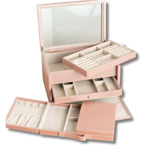 Alveare Home Emry Jewelry Chest, Pewter