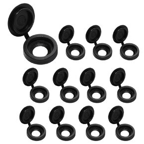 100 Pieces White Screw Covers Caps,Plastic Hinged Screw Cover Caps,Fold Screw Snap Covers Washer Flip Tops for Decorative and Protective Use(Small)