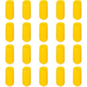 Screw Thread Protector Cover Rubber End Caps, [for Screw, Bolt] - 1/4"(6mm) ID/Yellow/50pcs