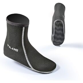 جوارب Tilos 3 مم مقاومة للماء من النيوبرين للغوص والغطس والسباحة والرياضات المائية والمشي لمسافات طويلة وغيرها الكثير (أسود، متوسط) in Kuwait