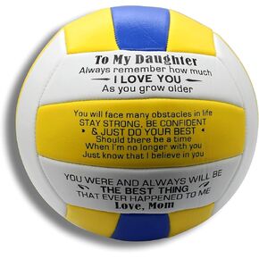 Personalized Volleyball Gifts for Daughter or Son - Size 5 Volleyball Indoor Outdoor Beach Sports Training Balls Inspirational Words Sport Gifts
