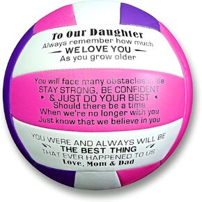 Personalized Volleyball Gifts for Daughter or Son - Size 5 Volleyball Indoor Outdoor Beach Sports Training Balls Inspirational Words Sport Gifts